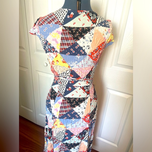 Patchwork print summer wrap dress - Picture 2 of 5